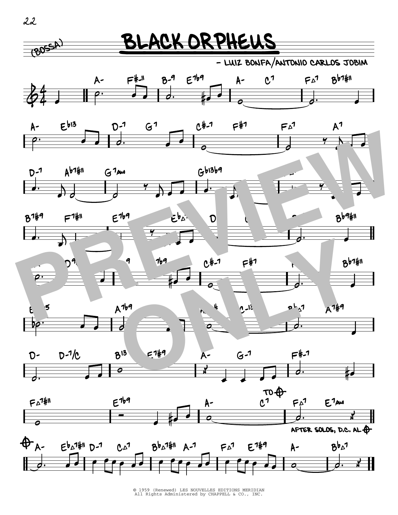 Product picture to: Black Orpheus (arr. David Hazeltine)