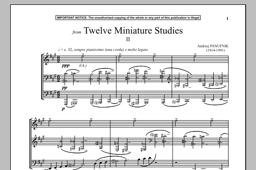 Product gallery: Page 1 of 1 Twelve Miniature Studies, II., Andrzej Panufnik