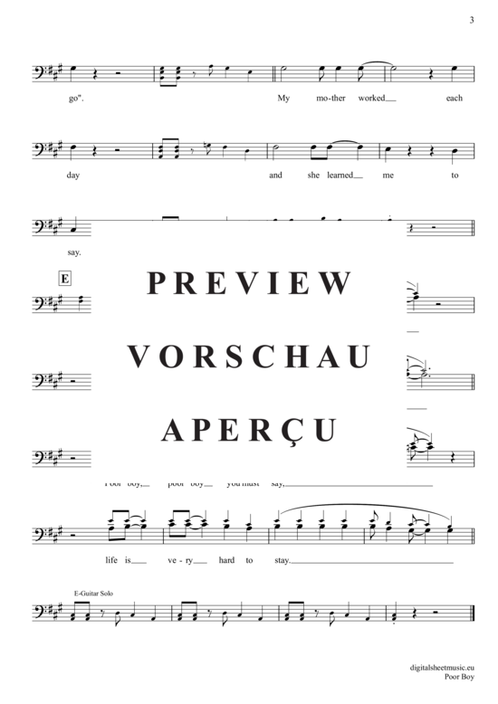 Produktgalerie: Seite 4 von 4 Poor Boy , Lords, The, (Violoncello)