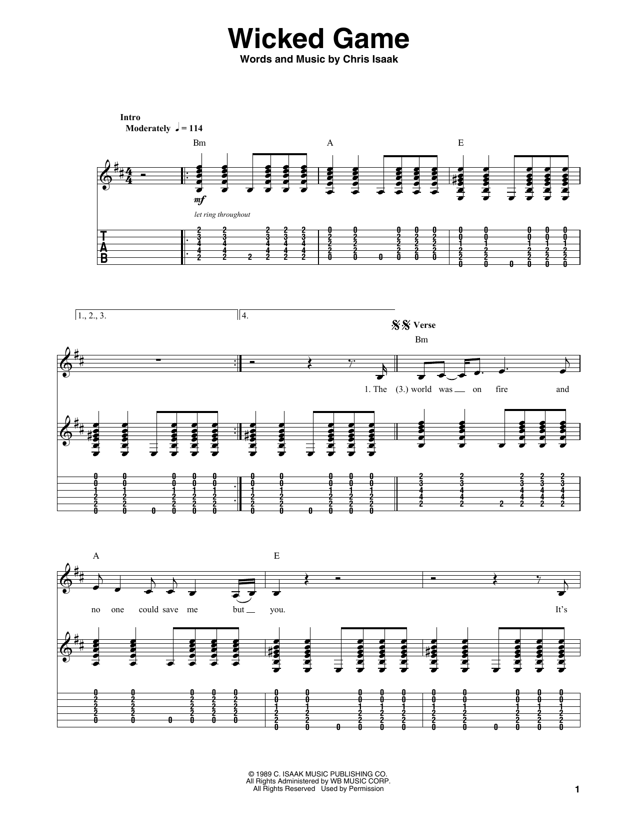 Produktgalerie: Seite 1 von 1 Wicked Game, Chris Isaak, Gitarre
