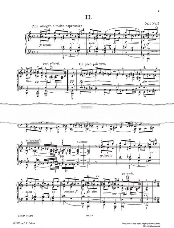 Produktgalerie: Seite 1 von 1 Vier Stüke, Non Allegro e molto espressivo, Edvard Grieg, Klavier