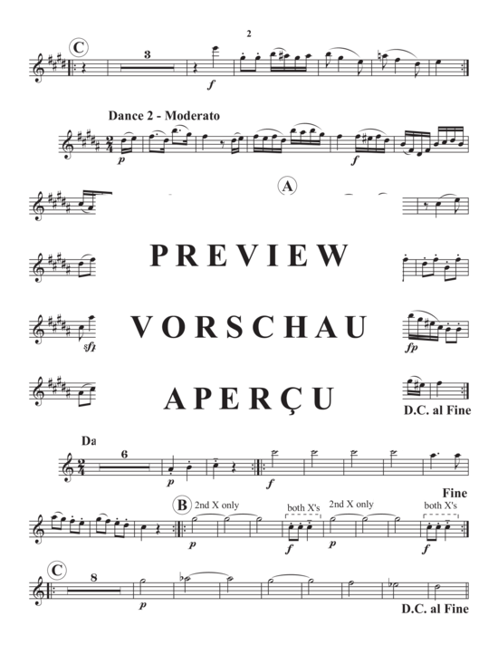 Produktgalerie: Seite 11 von 19 Overture and Three Country Dances, K. 106 , , (Blechbläserquintett)