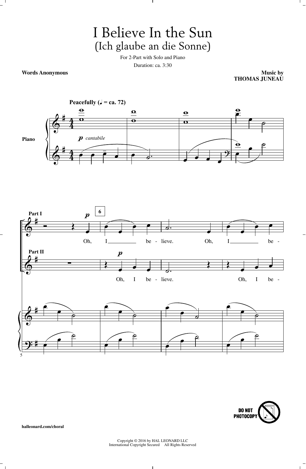 Produktbild zu: I Believe In The Sun (Ich Glaube An Die Sonne)