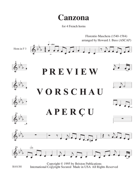 Product gallery: Page 12 of 15 Canzona , , (4 horns)