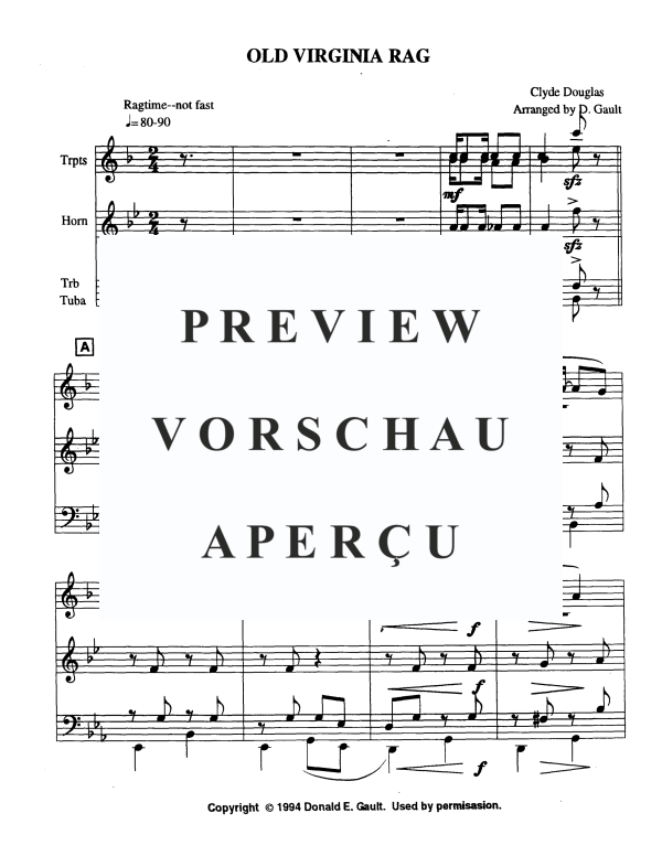 Produktgalerie: Seite 3 von 11 Old Virginia Rag, , Blechbläser Quintett