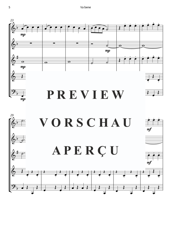 Produktgalerie: Seite 7 von 11 Va bene, Peter Kraus, (Holzbläserquintett)