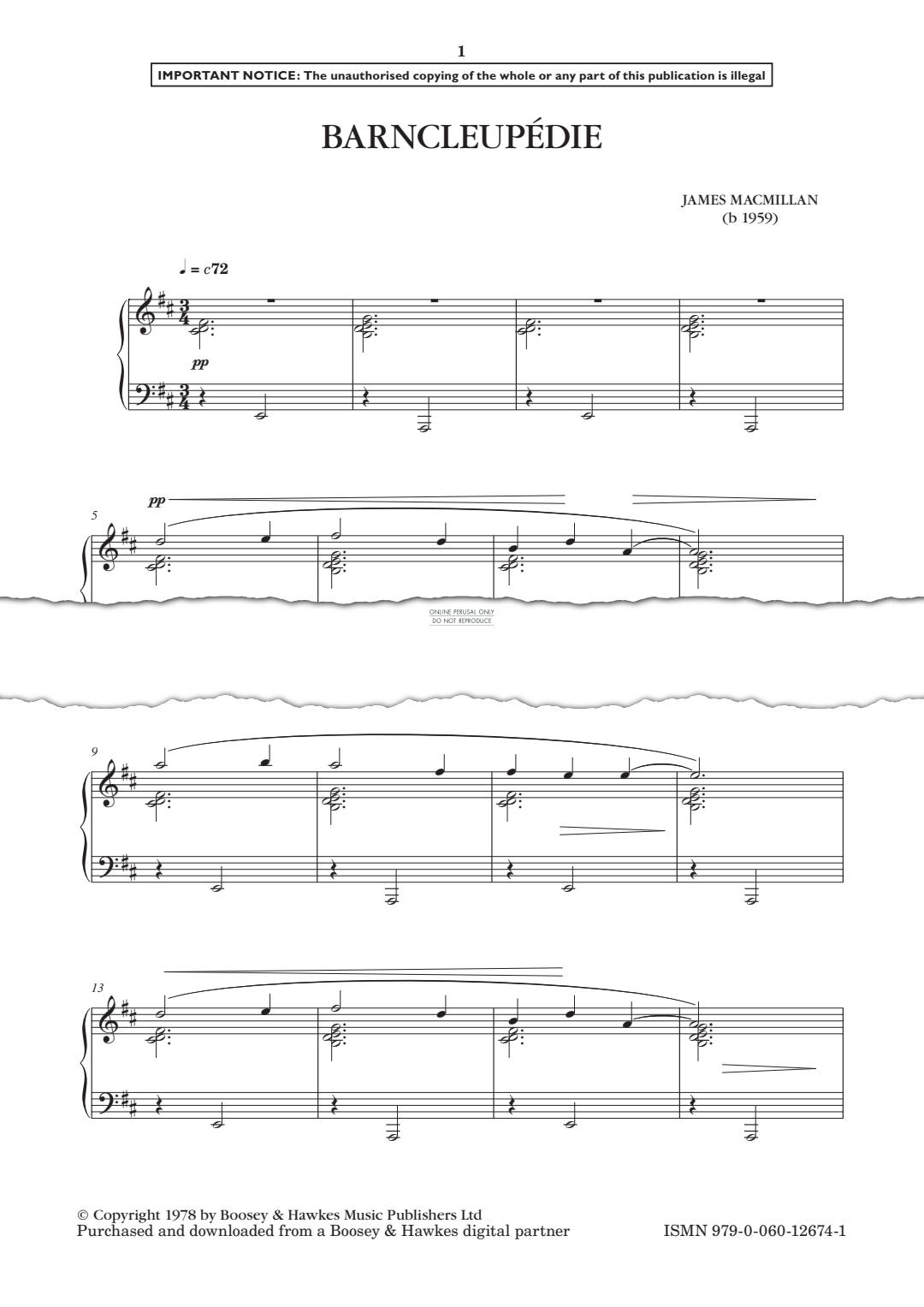 Produktgalerie: Seite 1 von 1 Barncleupédie, James MacMillan, Klavier