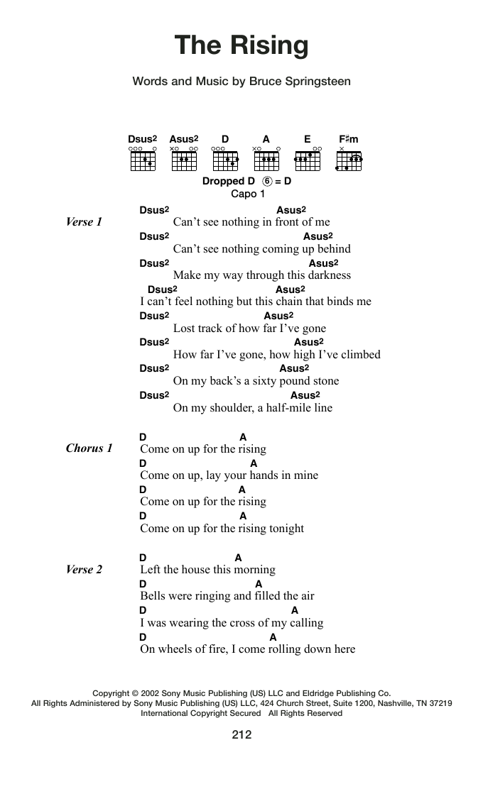 Produktgalerie: Seite 1 von 1 The Rising, Bruce Springsteen, Gitarre