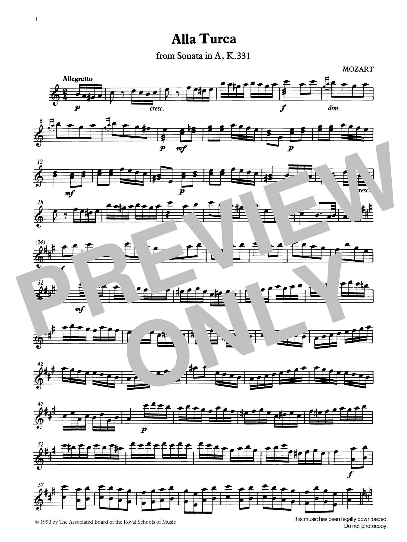 Produktgalerie: Seite 1 von 1 Alla Turca (score & part) from Graded Music for Tuned Percussion, Book IV, W. A. Mozart, Percussion