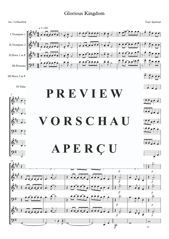 Produktgalerie: Seite 2 von 9 Glorious Kingdom, , (Blechbläserquartett)