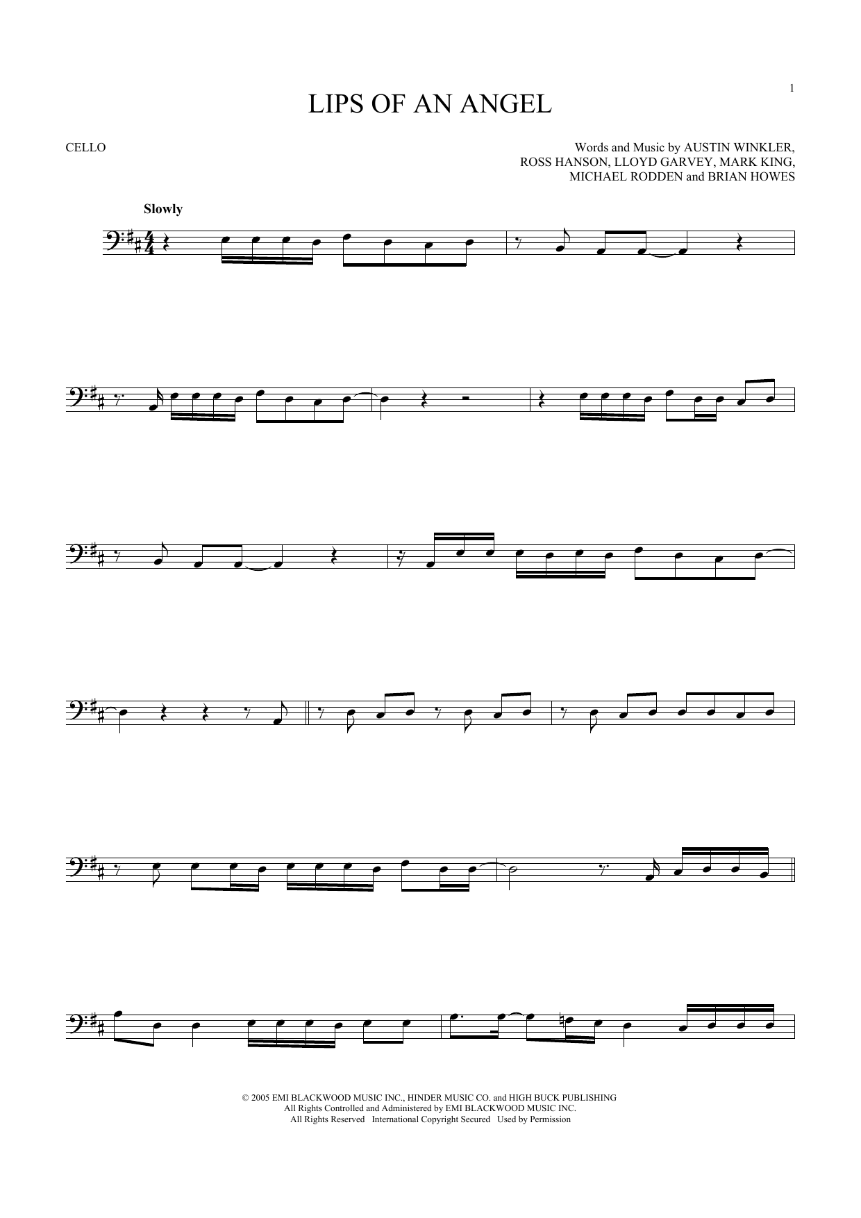 Product picture to:  Lips Of An Angel - Hinder