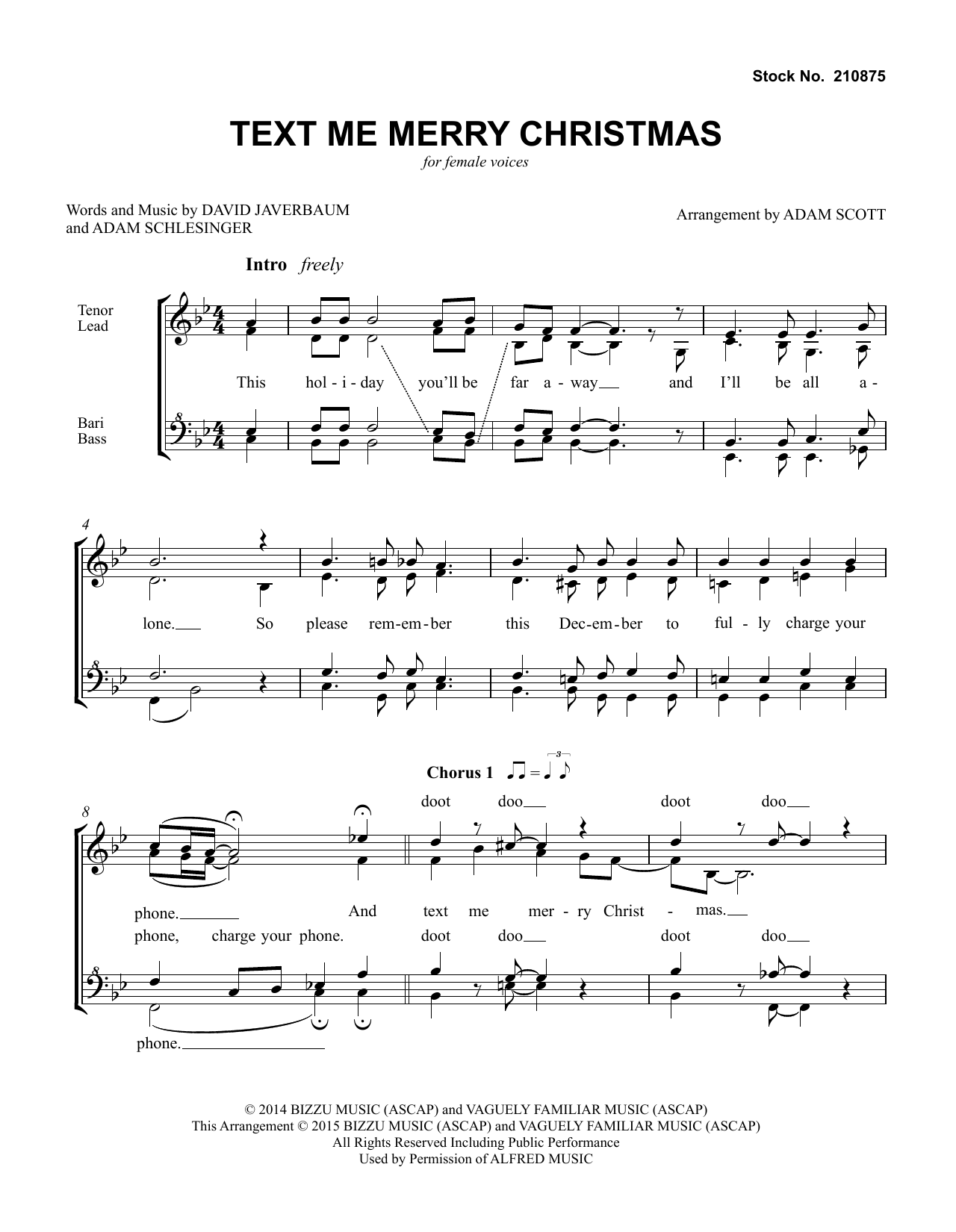 Produktgalerie: Seite 1 von 1 Text Me Merry Christmas (arr. Adam Scott), Straight No Chaser feat. Kristen Bell, Chor