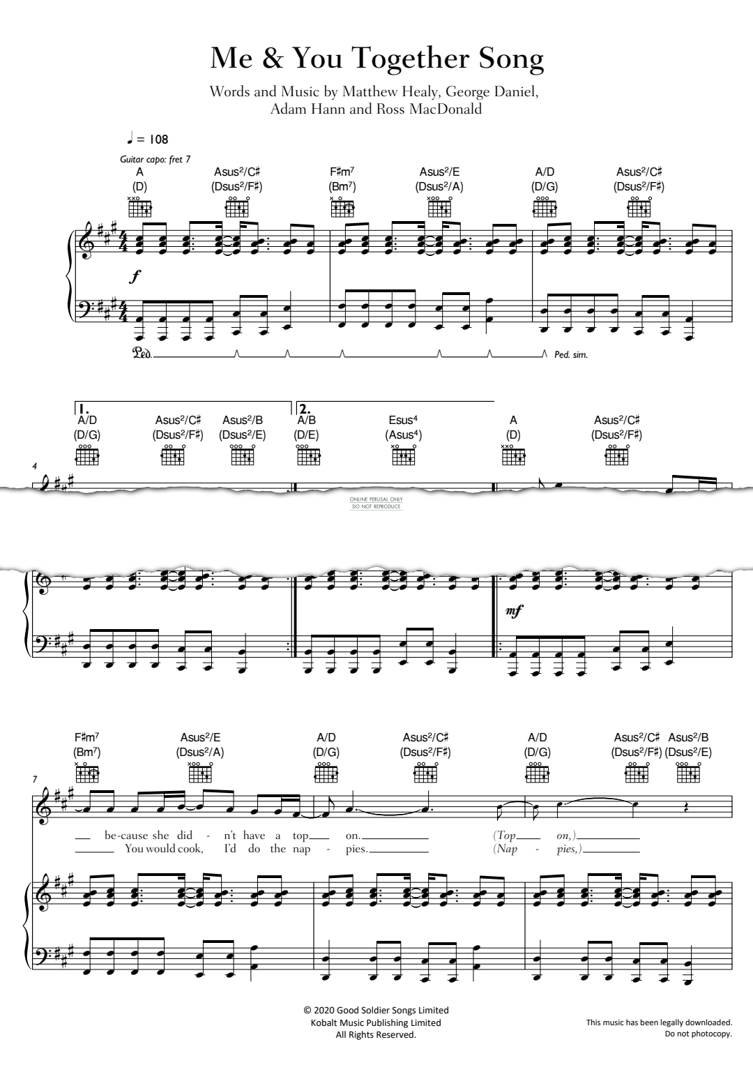 Product picture to: Me & You Together Song