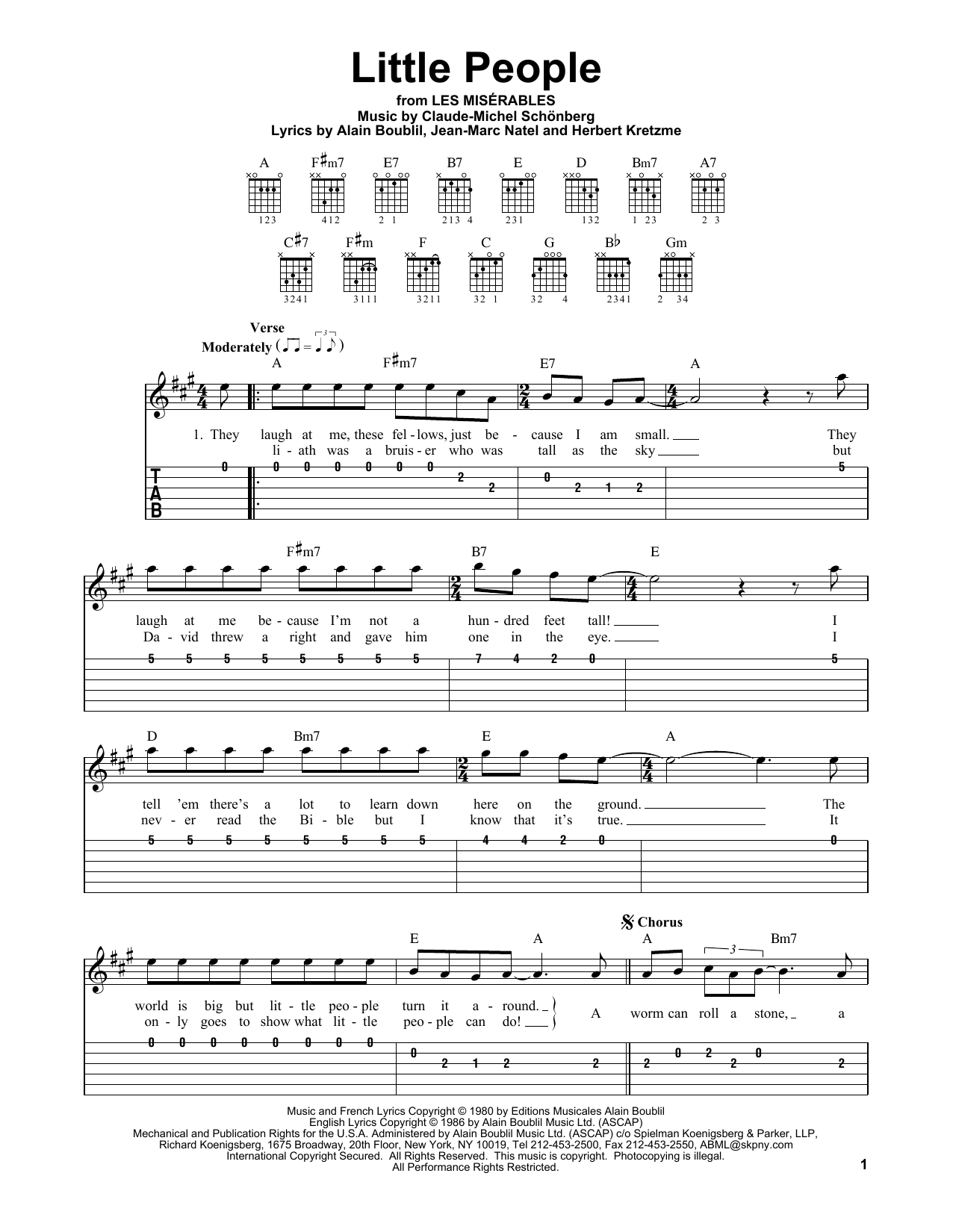Produktbild zu: Little People (from Les Miserables)
