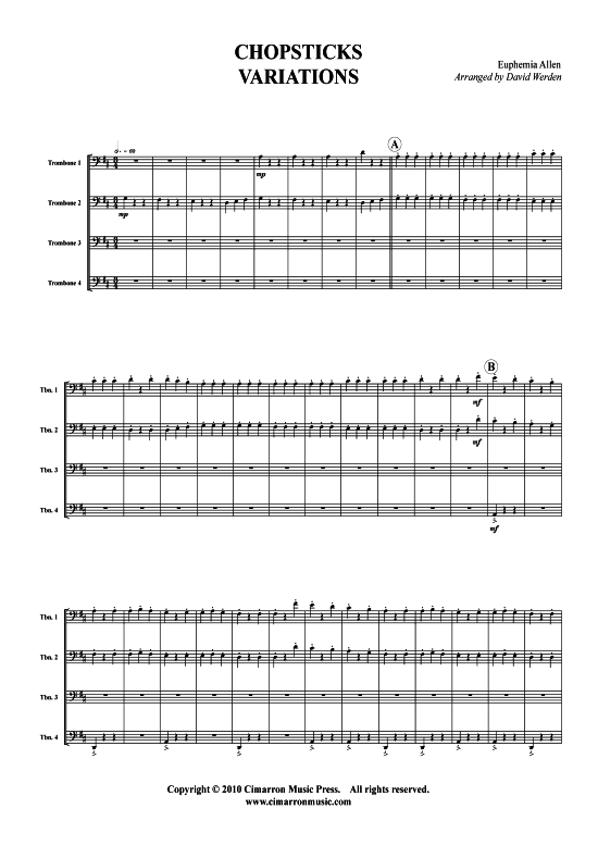 Product picture to: Chopsticks Variations Euphemia Allen