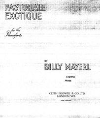 cover: Pastorale Exotique, Billy Mayerl