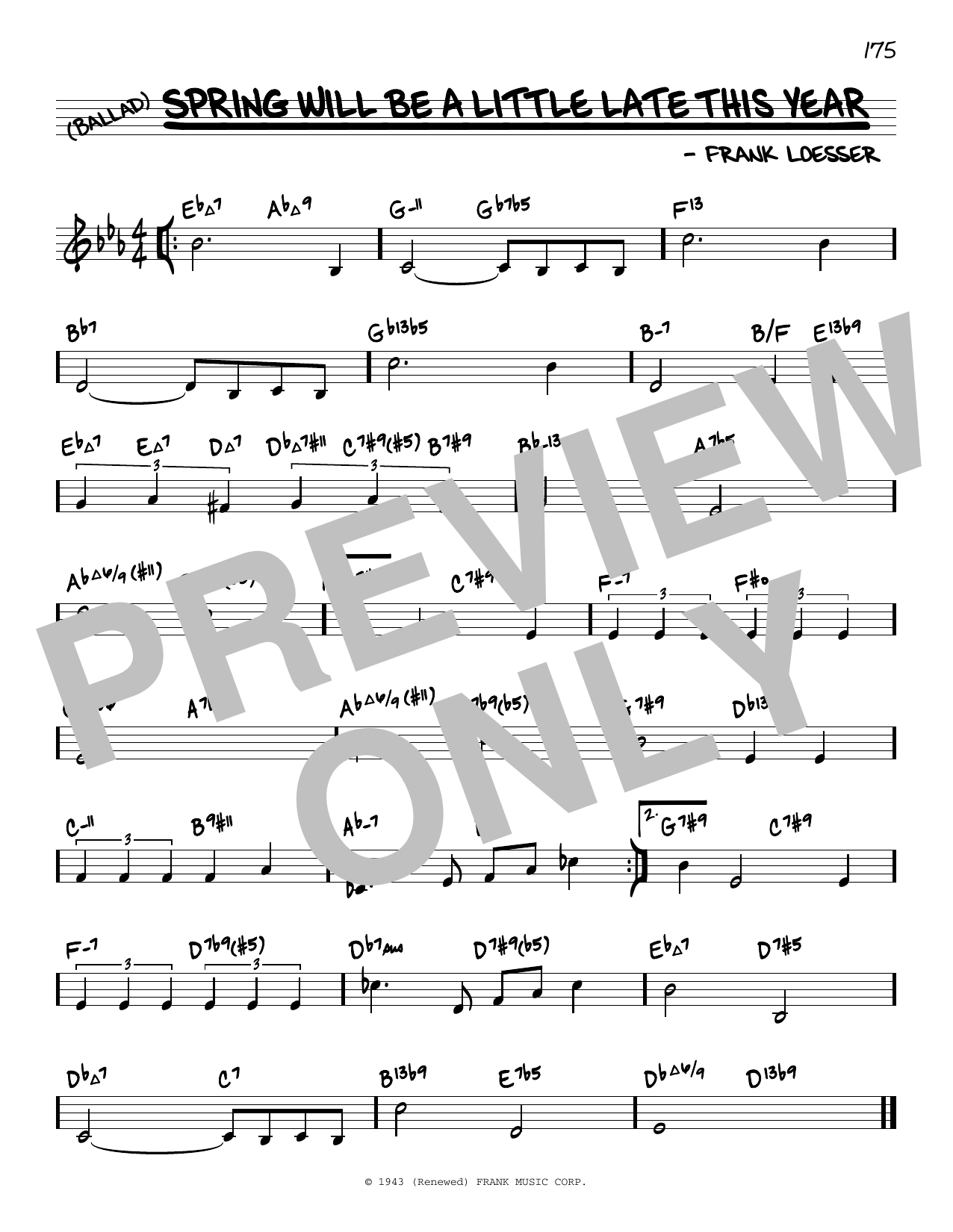 Product picture to: Spring Will Be A Little Late This Year (arr. David Hazeltine)