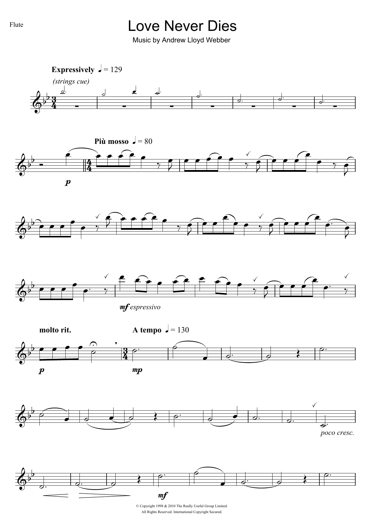 Product picture to:  Love Never Dies - Andrew Lloyd Webber