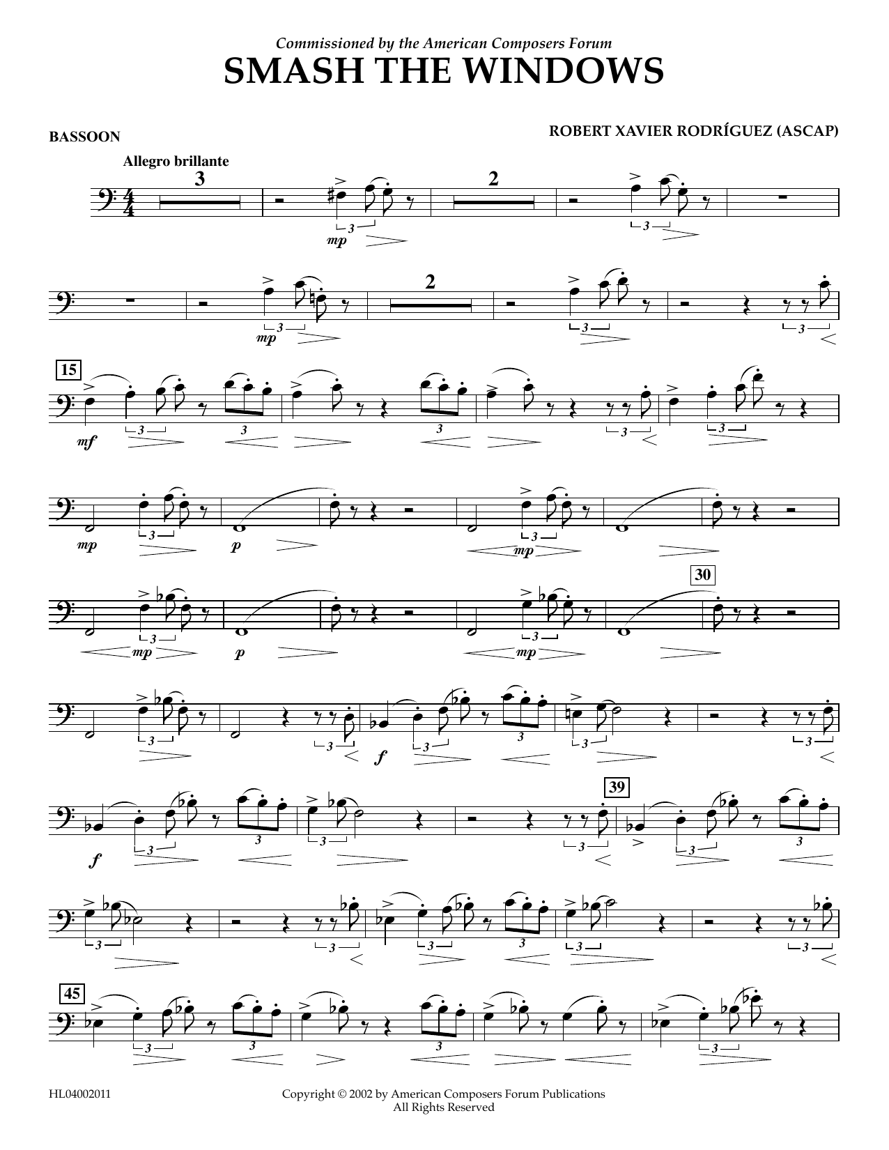Product picture to: Smash the Windows - Bassoon