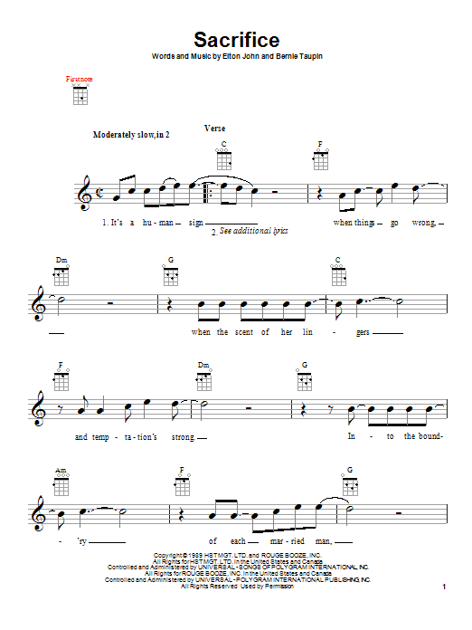 Product gallery: Page 1 of 1 Sacrifice, Elton John