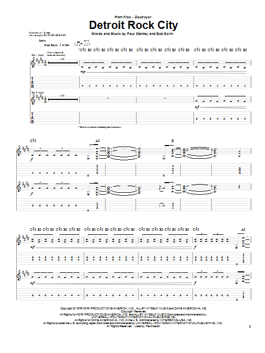 Produktgalerie: Seite 1 von 1 Detroit Rock City, KISS, Gitarre