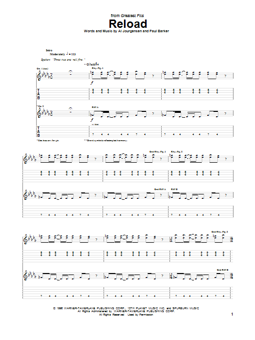 Produktgalerie: Seite 1 von 1 Reload, Ministry, Gitarre