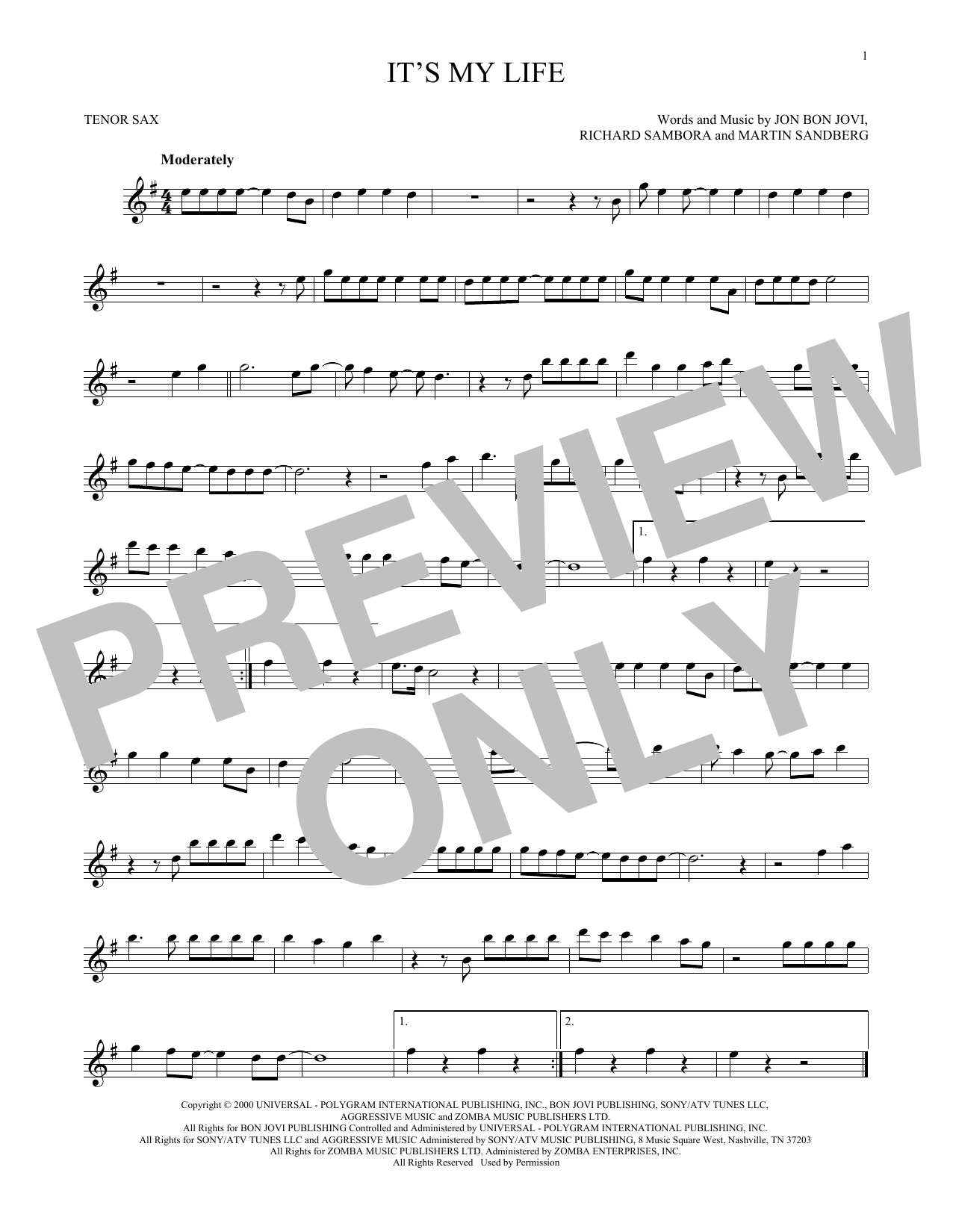 Product gallery: Page 1 of 1 It's My Life, Bon Jovi