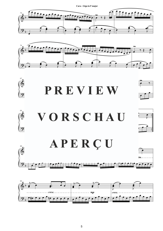 Produktgalerie: Seite 6 von 8 Gique in F-Dur, , Klavier Solo