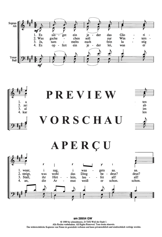Product gallery: Page 3 of 3 Ihr Hirten wacht auf vom Schlaf , , (mixed choir)