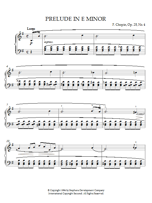 Product gallery: Page 1 of 1 Prelude In E Minor, Op. 28, No. 4, Frederic Chopin
