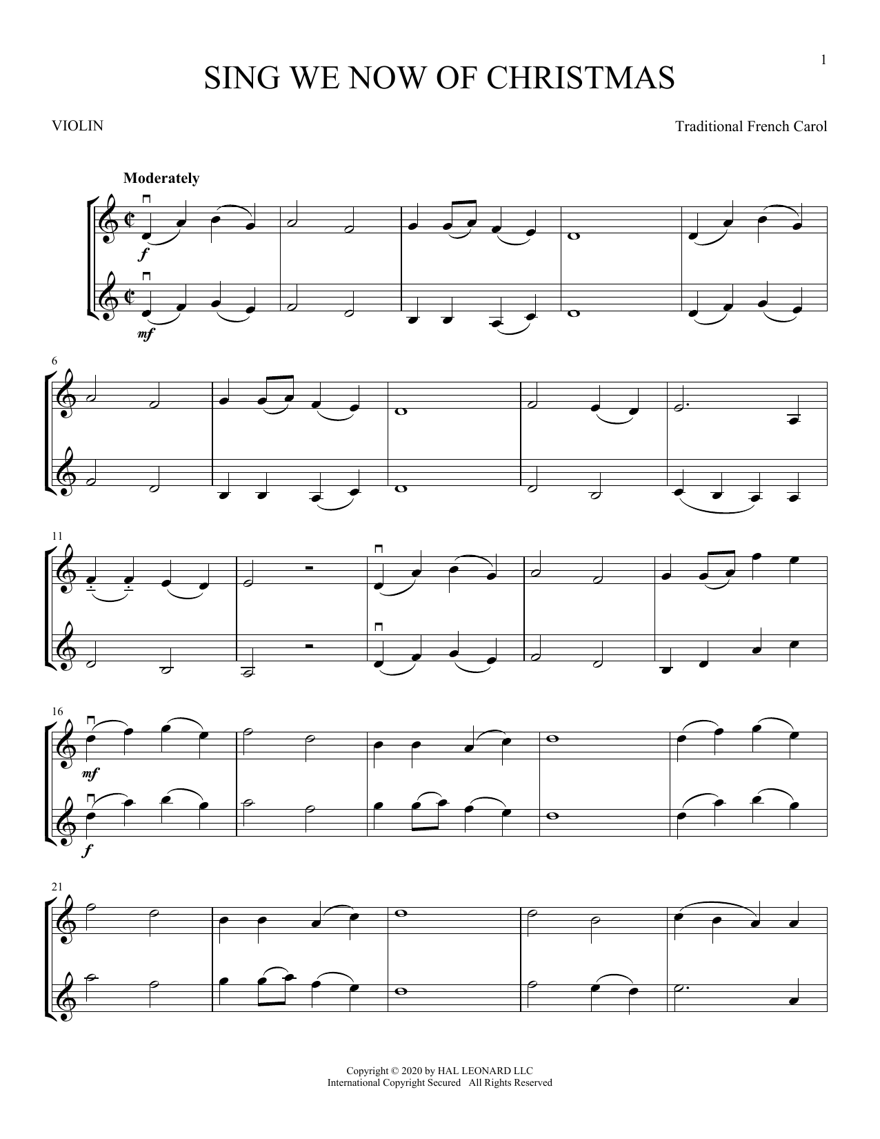 Product gallery: Page 1 of 1 Sing We Now Of Christmas, Traditional French Carol
