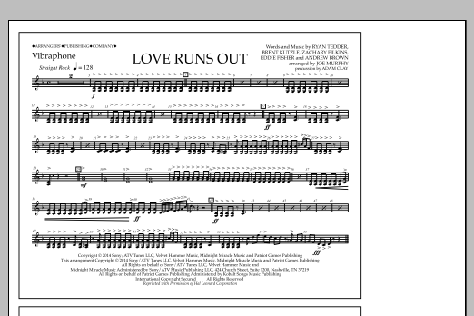 Product picture to: Love Runs Out - Vibraphone