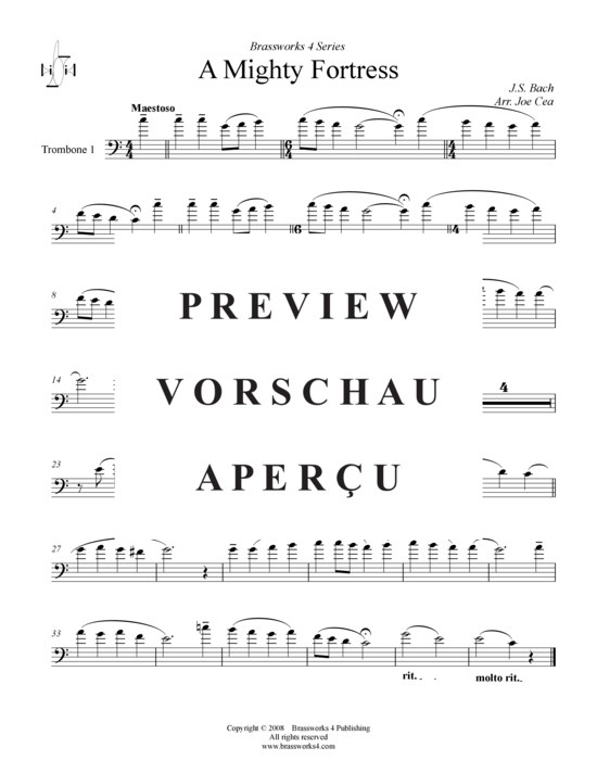 Product gallery: Page 4 of 8 Ein feste Burg ist unser Gott , , (Trombone Quartet)