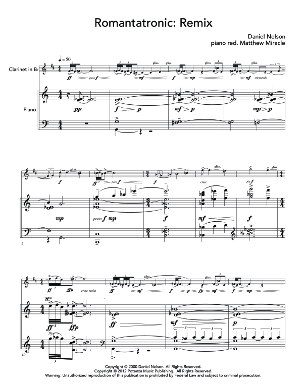 Product gallery: Page 1 of 11 Romantatronic: Remix, , (clarinet in Bb and piano)