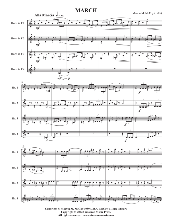 Produktgalerie: Seite 1 von 10 March, , Horn Quartett