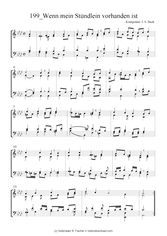 Produktbild zu: Wenn mein Stündlein vorhanden ist J. S. Bach