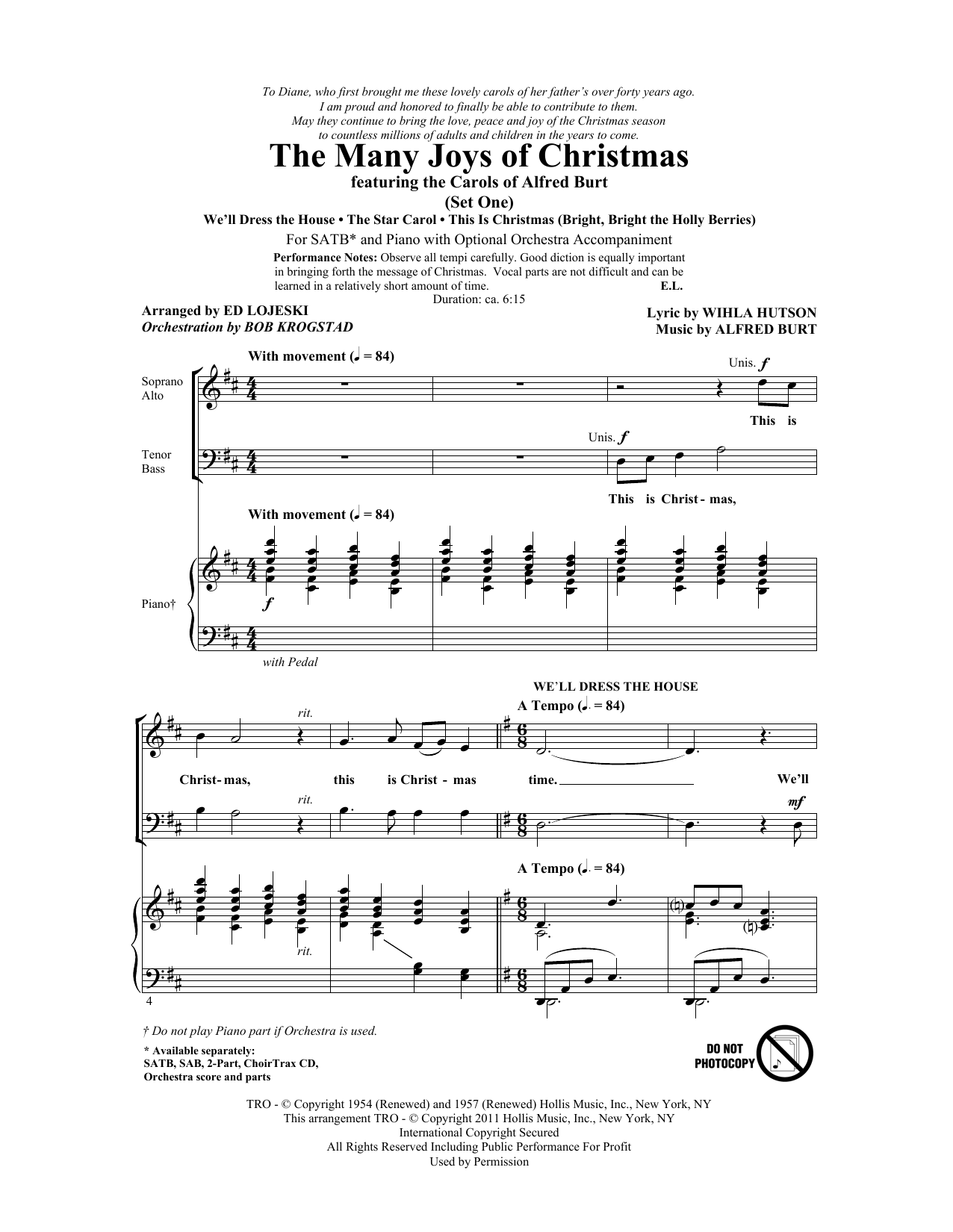 Produktbild zu: The Many Joys Of Christmas (featuring The Carols of Alfred Burt) Set 1