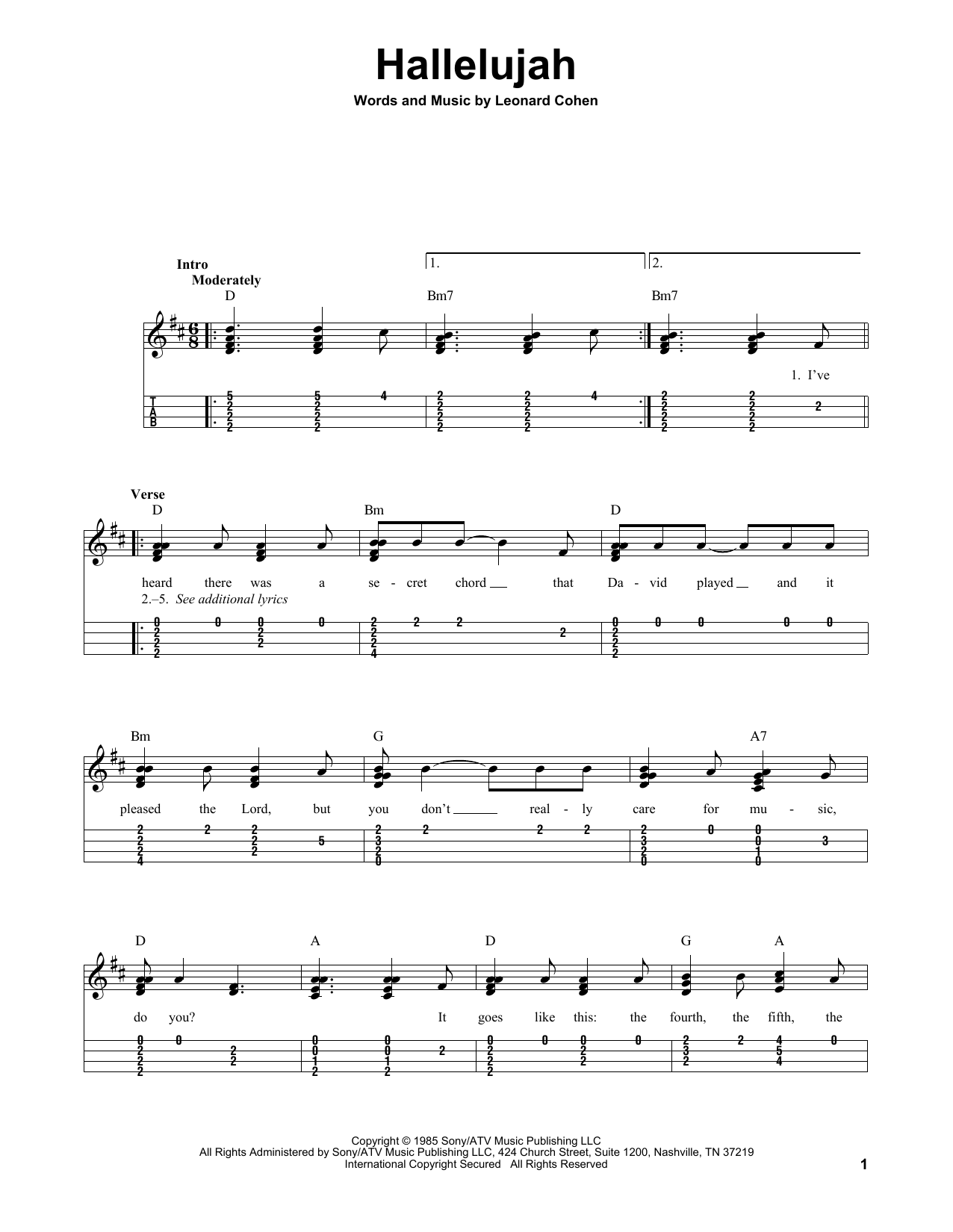Product gallery: Page 1 of 1 Hallelujah, Leonard Cohen