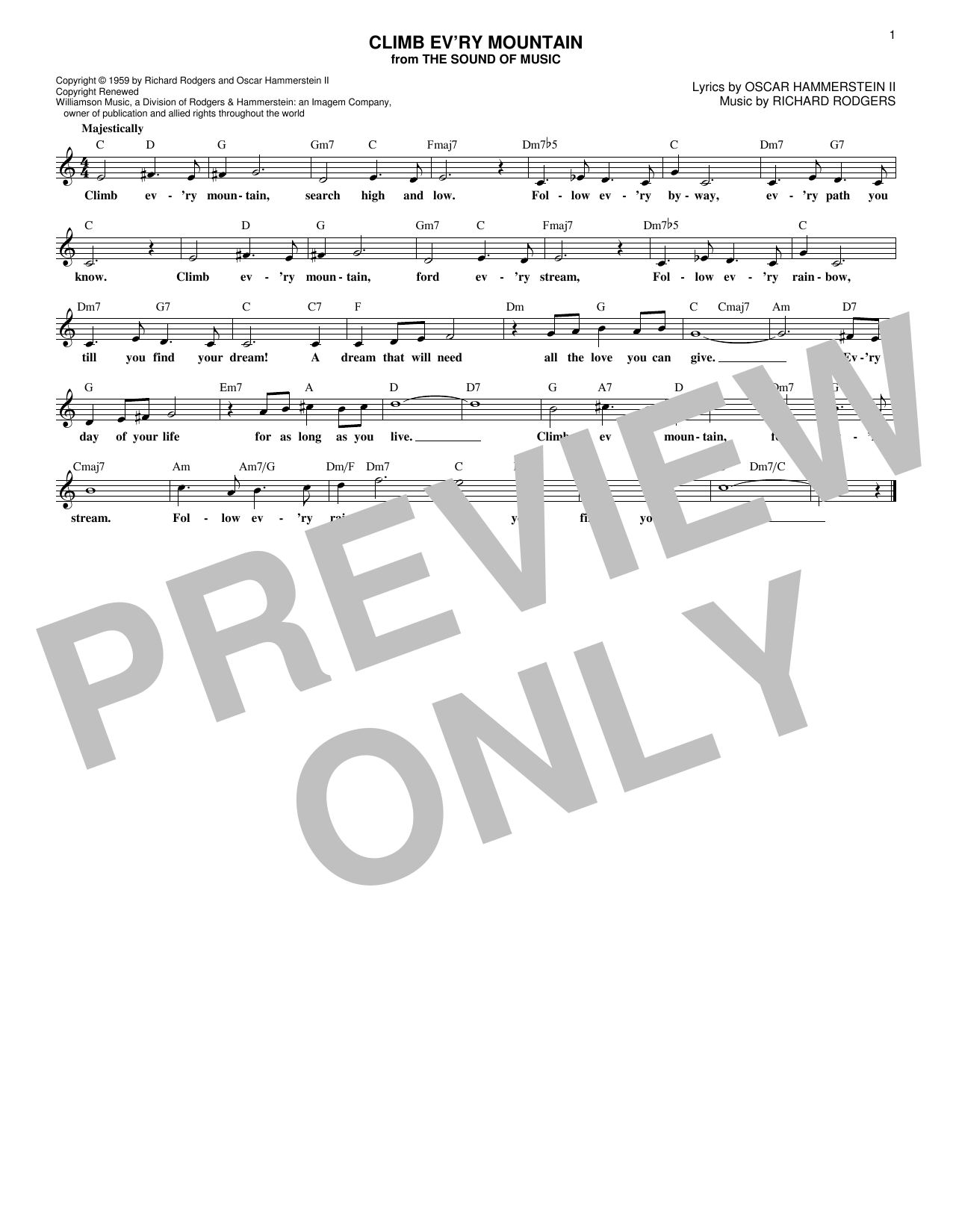 Product picture to: Climb Ev'ry Mountain (from The Sound of Music)
