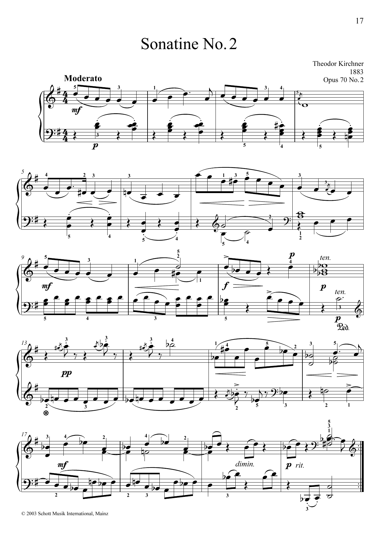 Product gallery: Page 1 of 1 Sonatina No. 2, Theodor Kirchner