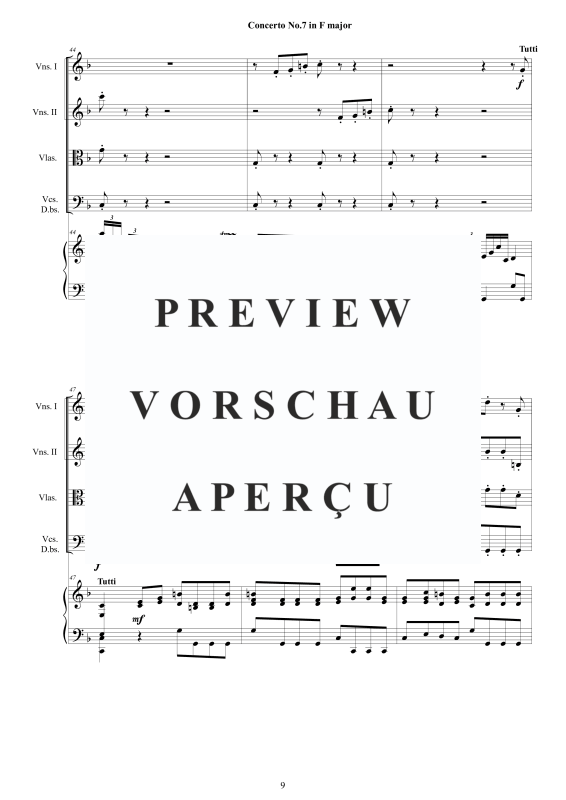 Produktgalerie: Seite 10 von 11 Cembalo Konzert Nr. 7 in F-Dur, , Cembalo und Streichorchester