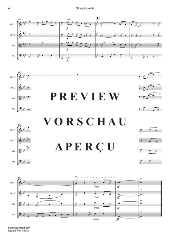 Produktgalerie: Seite 5 von 15 Sealed With A Kiss , Donovan, Jason, (Streicher Quartett)