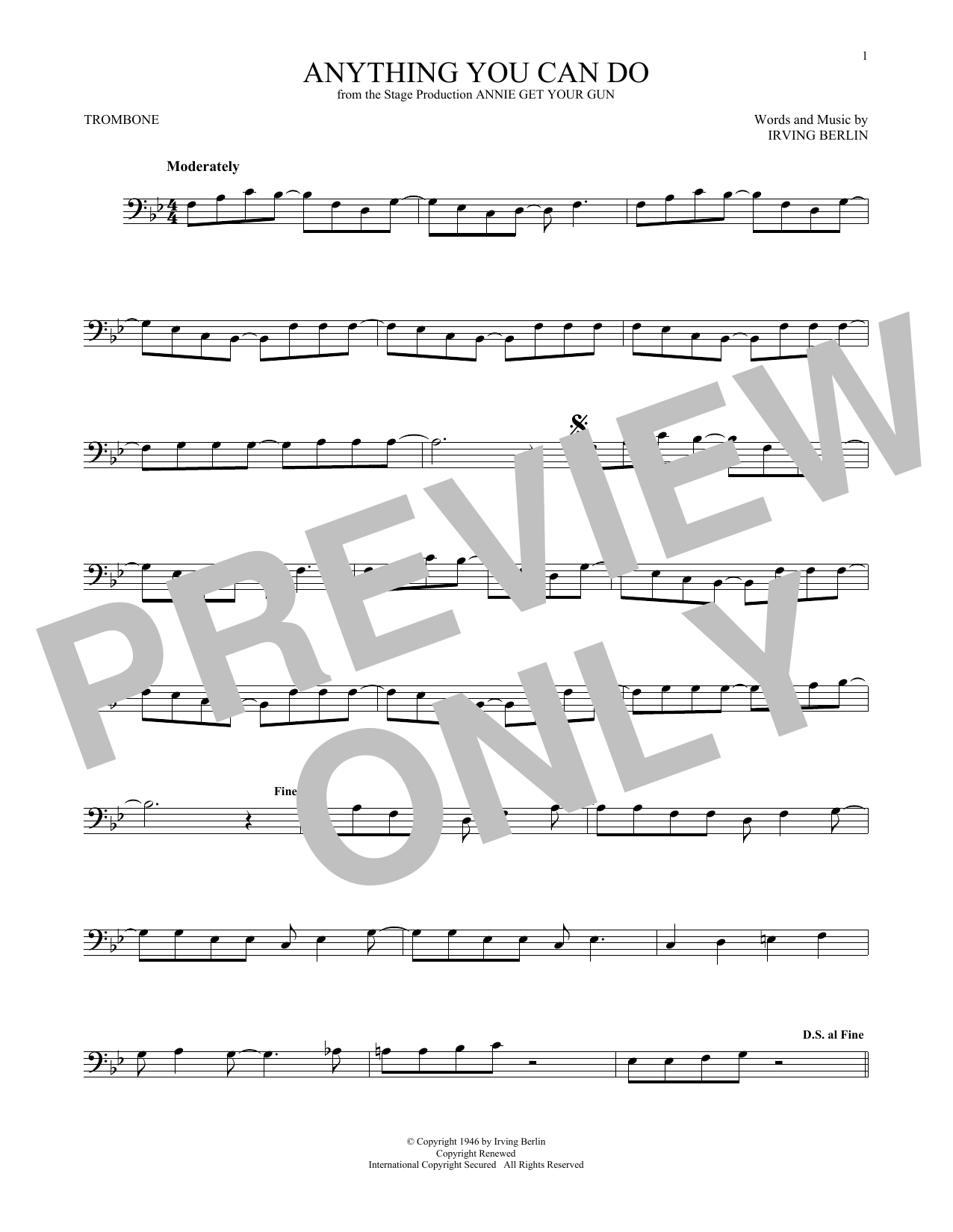 Product gallery: Page 1 of 1 Anything You Can Do (from Annie Get Your Gun), Irving Berlin