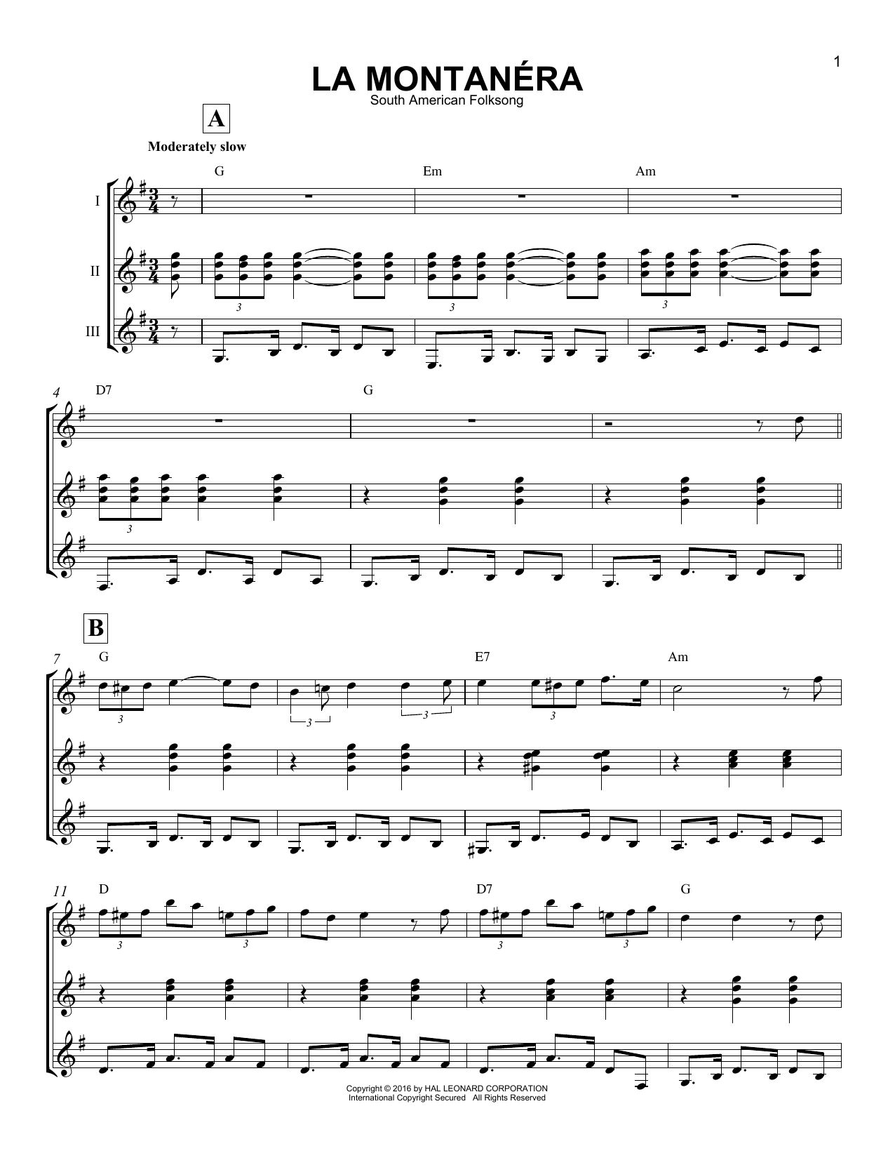 Product gallery: Page 1 of 1 La Montanera, South American Folksong