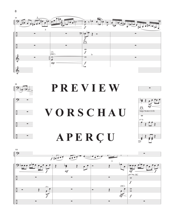 Product gallery: Page 12 of 21 Spectrum , , (bass clarinet solo and 4 percussionists)