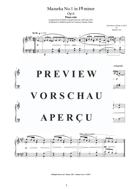 Produktgalerie: Seite 4 von 11 4 Mazurkas Op. 6 für Klavier - Vollständige Partituren, , Klavier Solo