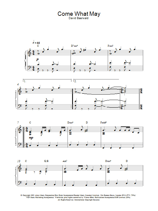 Product gallery: Page 1 of 1 Come What May (from Moulin Rouge), Nicole Kidman & Ewan McGregor