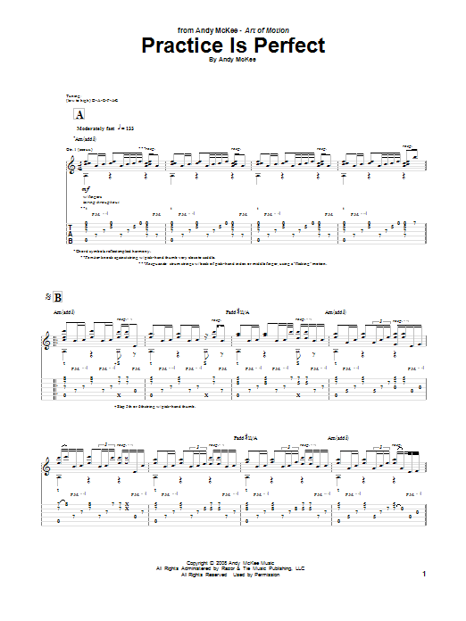 Product gallery: Page 1 of 1 Practice Is Perfect, Andy McKee
