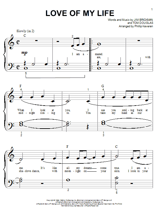 Produktgalerie: Seite 1 von 1 Love Of My Life (arr. Phillip Keveren), Jim Brickman, Klavier
