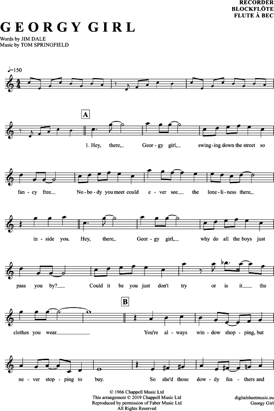 Product gallery: Page 1 of 4 Georgy Girl , Seekers, The, (recorder)